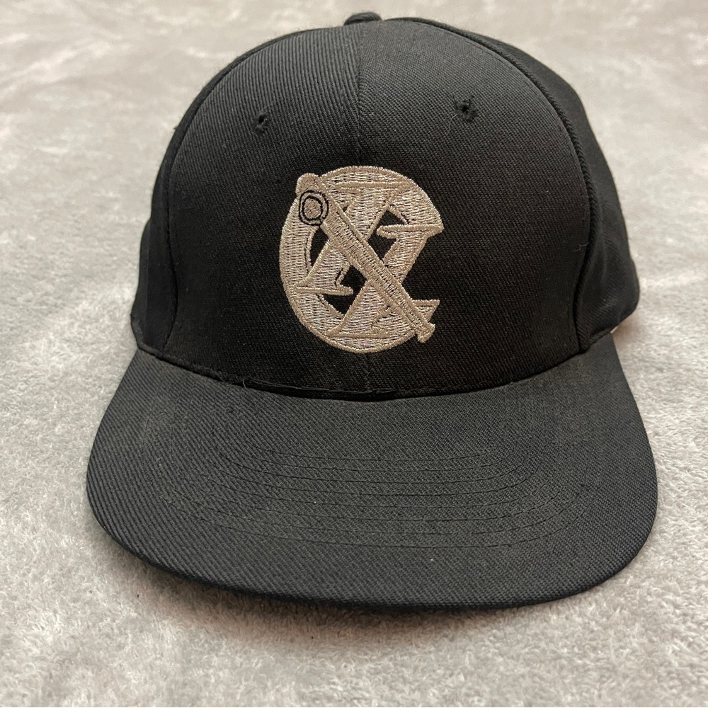 Vintage Columbus Redstixx Black With Silver Logo Adjustable Reds Cleveland MILB